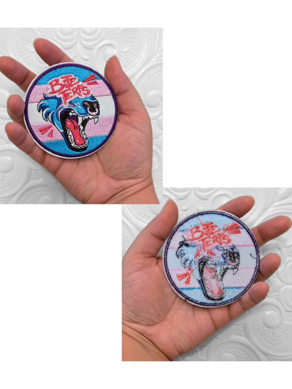 3" Bite TERFs Trans Rights Furry Pride Social Justice Embroidered Iron-On Patch